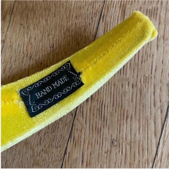 Yellow Headband with Pearls Pearl Headband - Picture 3 of 7